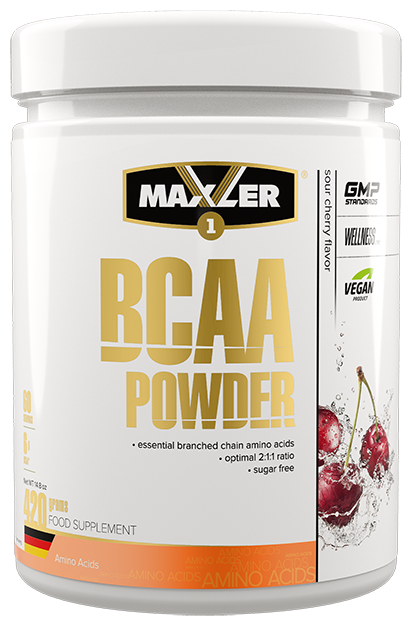 MAXLER EU BCAA Powder Sugar Free (Банка) 420 г (Sour Cherry Flavor)