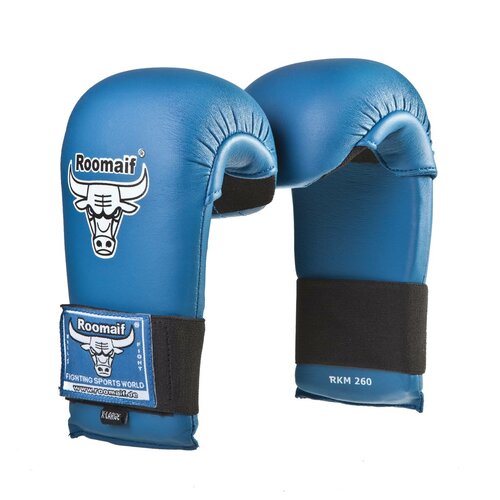 Спарринговые перчатки для каратэ Roomaif RKM-260 ПУ синие (XL) спарринговые перчатки для каратэ roomaif rkm 260 пу черные размер l
