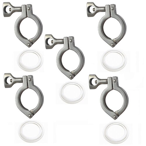 Хомут кламп соединение 2 дюйма (с прокладкой) 5 шт. в комплекте