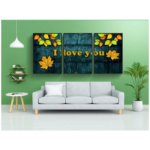 фото Набор модулных постеров для интерьера "шаблон, я тебя люблю, справочная информация" 60x90 см. в тубусе, без рамки lotsprints