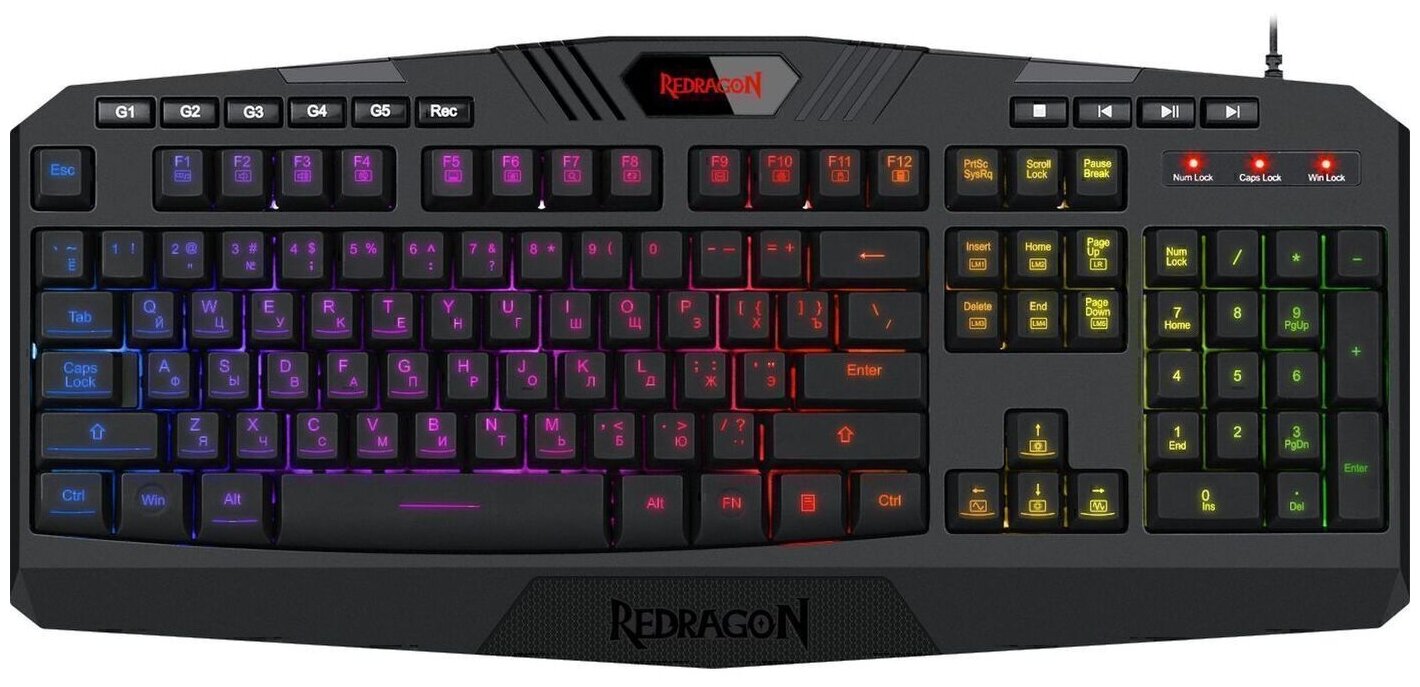 Клавиатура Redragon игровая Harpe Pro RU,RGB, 26 anti-ghost keys 78376