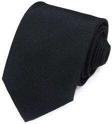 Классический черный жаккардовый галстук в клеточку 843605