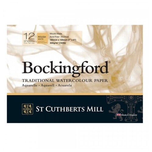 St. Cuthbert's Mill Склейка для акварели "Bockingford", белая, Rough \ Torchon, 300г/м2, 13x18см, 12л sela25