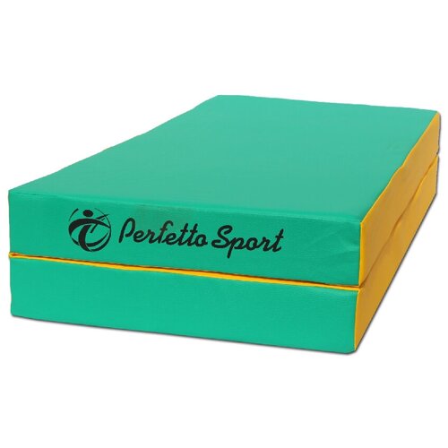 Мат Perfetto Sport № 3 (100 х 100 х 10) складной зелёно/жёлтый