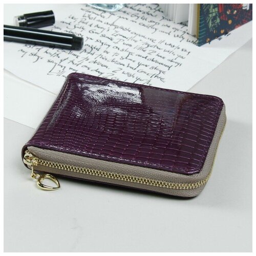 фото Кошелек жен 07-03-07 лора, 12*2*10, 2 отд, д/карт, д/монет, фиолетовый 2987318 сима-ленд