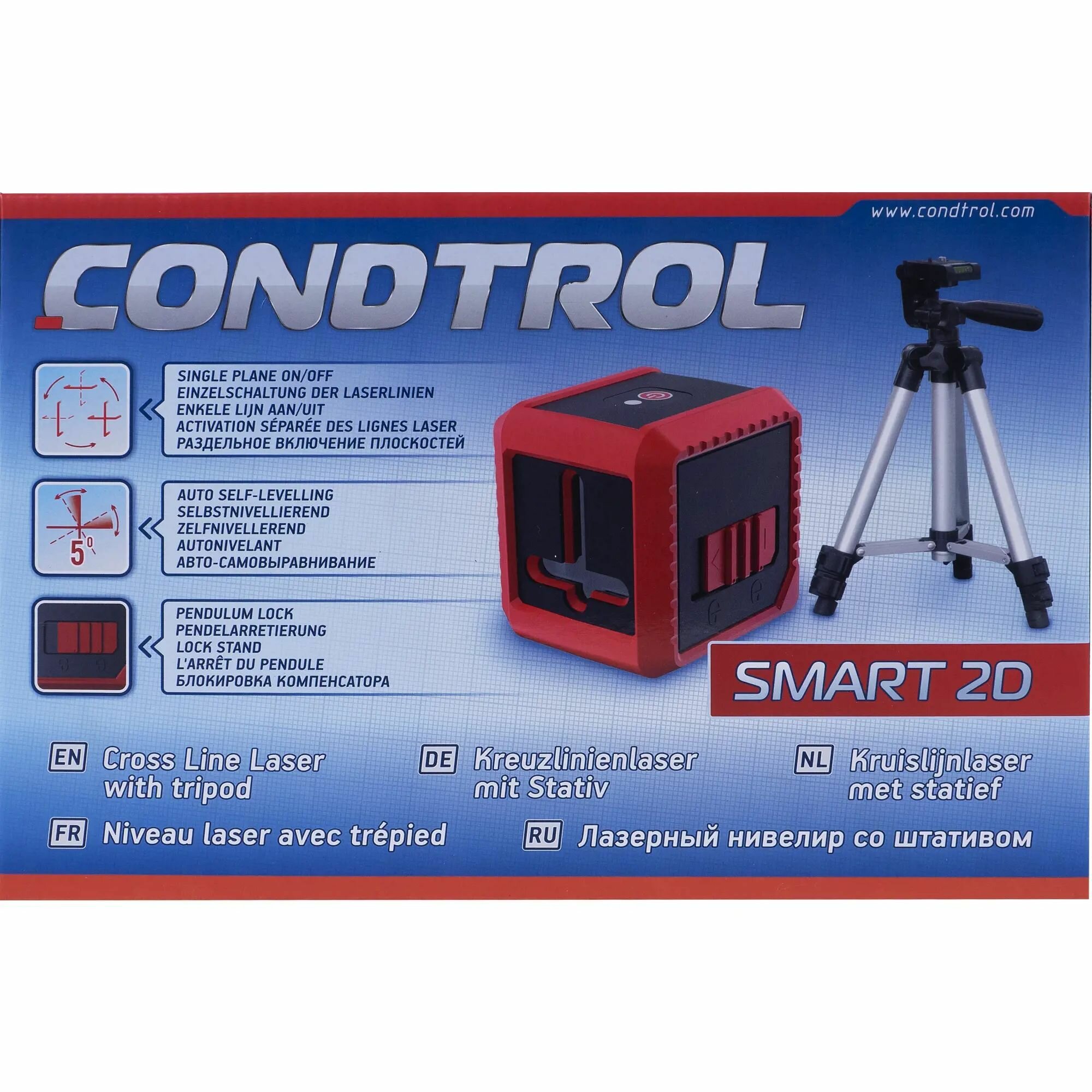 Уровень лазерный Condtrol Smart 2D, штатив, 10 м - фотография № 5