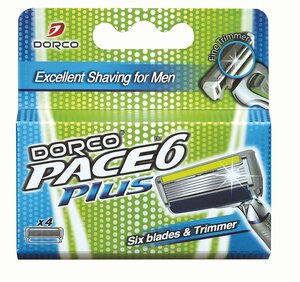 DORCO Kассеты для бритья Dorco Pace 6 c триммером, 4 шт.