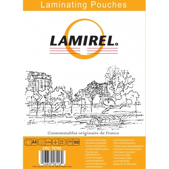 Пленка для ламинирования LAMIREL А4 216x303 (175мкм) 100шт.