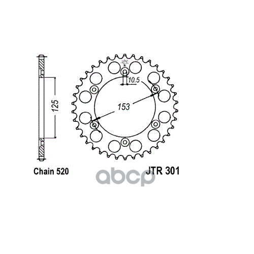 Звезда Мотоциклетная Jt Jtr301.48 JT Sprockets арт. JTR30148