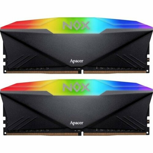 Apacer Модуль памяти DDR4 DIMM 16GB Kit 2x8Gb AH4U16G32C28YNBAA-2 PC4-25600 3200MHz CL16 NOX RGB Series 656500₽