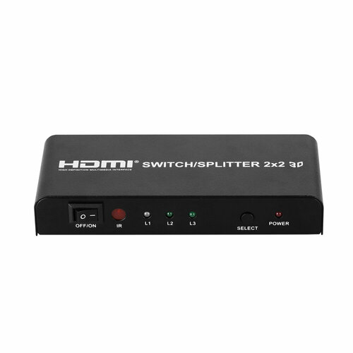 HDMI разветвитель MyPads сплиттер/свитчер 2x2 Ultra HD 4K/ 2К/ 3D с пультом дистанционного управлением подводная экшн камера с пультом водонепроницаемая ultra hd 4k