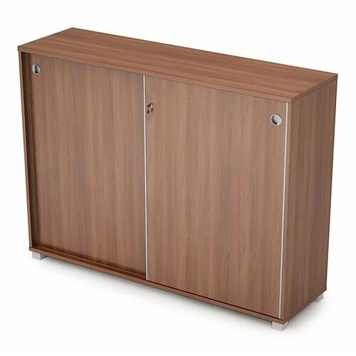 Шкаф-купе для документов в офис средний длинный (с замком) AVANCE ALSAV 6ШКЗ.019 Шамони темный 1637*400*1205