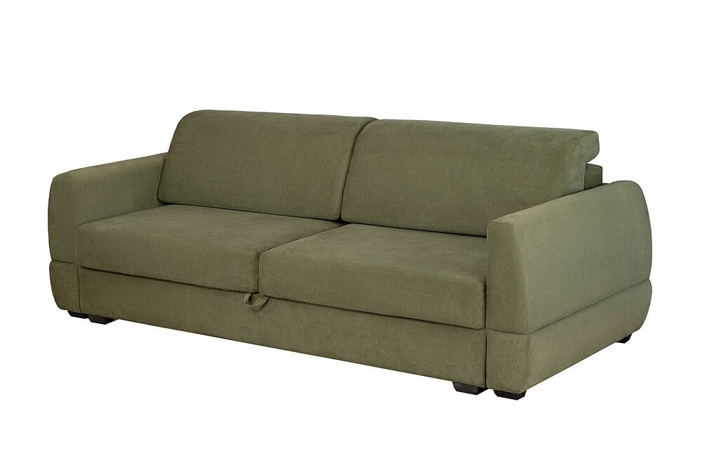 фото Прямой диван Милан зеленый, механизм Еврокнижка