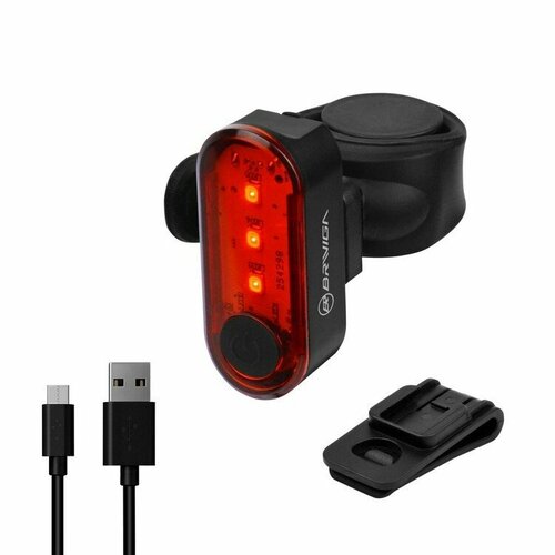 Велофонарь задний Briviga EBL-3333 USB 12. велофонарь задний briviga ebl 2277 red 40 lm