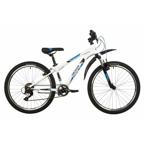 фото Велосипед novatrack battler 24" (2023) (велосипед novatrack 24" battler сталь 12', белый, 6 скор. tz500/ts-38/sg-6s, v-brake)