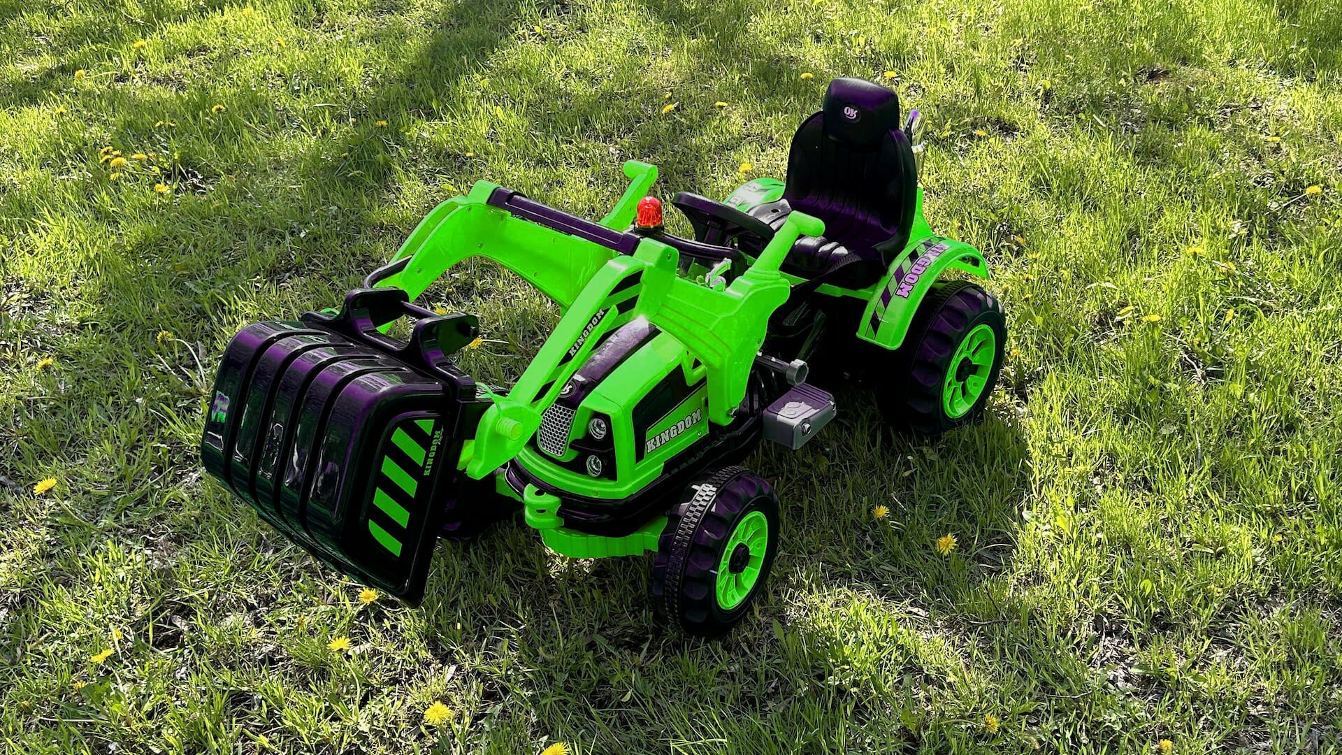 Детский электромобиль трактор с механическим ковшом - JS328B-G