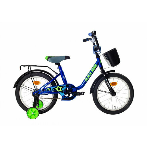 Детский велосипед BLACK AQUA 1204, Синий (с корзиной)