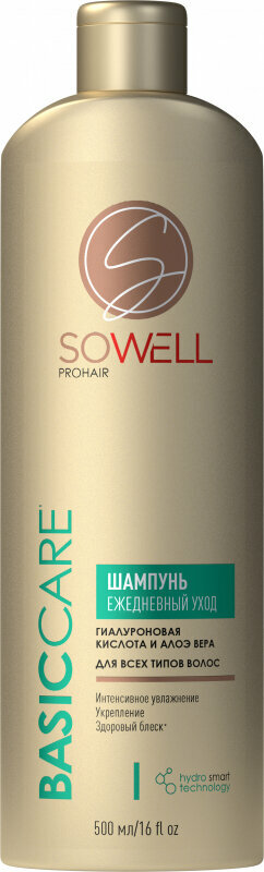 Шампунь для всех типов волос Sowell Basic carе, ежедневный, 500 мл
