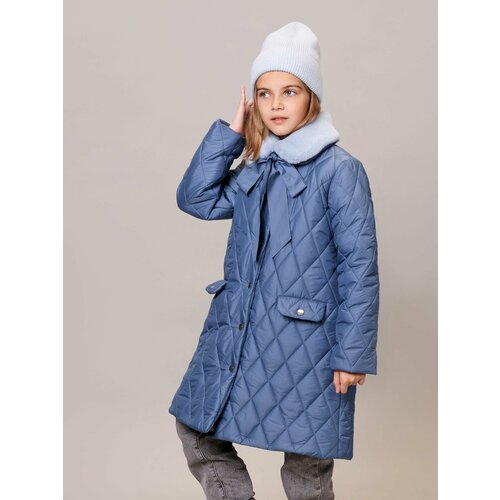 Пальто куртка для девочки Ole!Twice, р-р 146, 7205231 Светло-синий