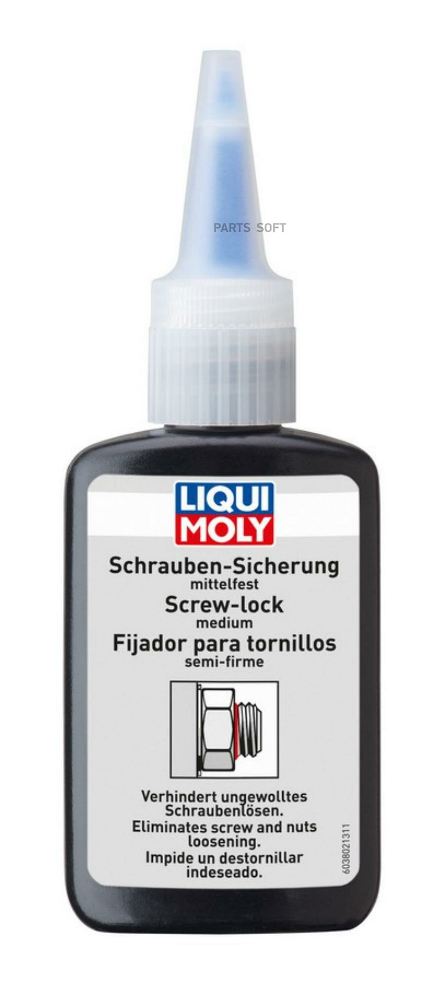 3802 LiquiMoly Ср-во д/фиксации винтов (ср. фикс.) Schrauben-Sicherung mittelfest (0,05л) LIQUI MOLY 3802 | цена за 1 шт