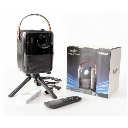 Проектор Lingbo T6 MAX черный портативный 739000₽