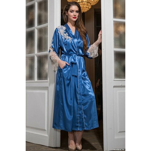 фото Халат mia-amore, размер l/xl, синий
