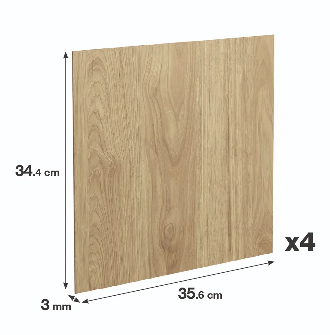 Задняя стенка Spaceo Kub 34.4x34.4 см двпо/ХДФ цвет дуб
