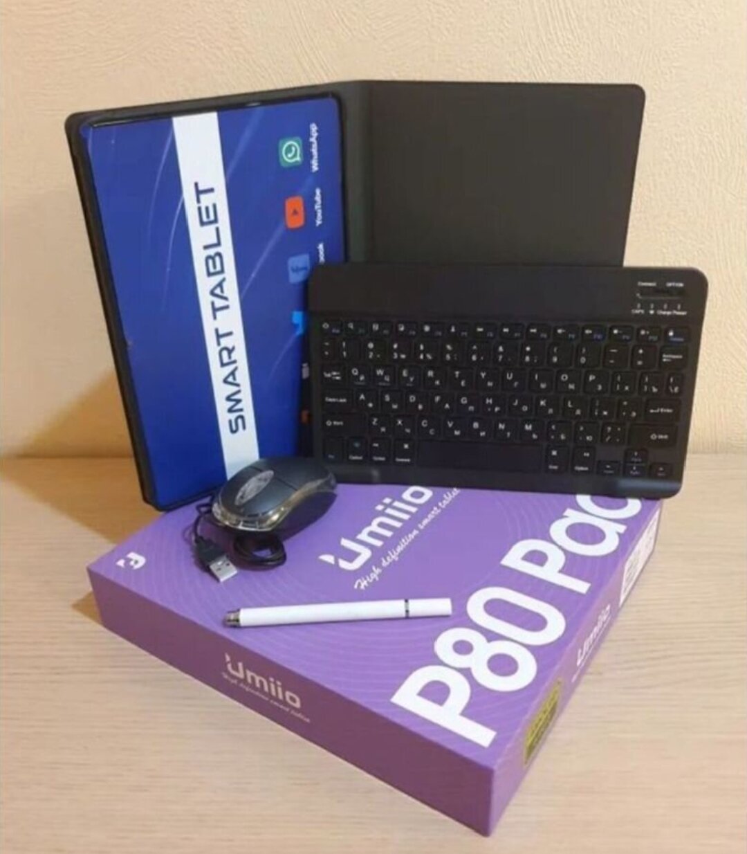 Планшет Umiio P80 101" 2sim 3GB +64GB с клавиатурой Фиолетовый