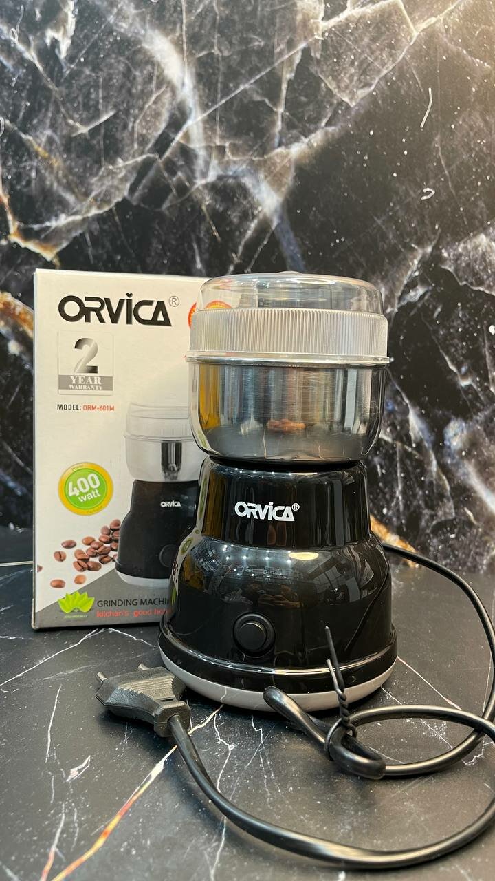 фото Кофемолка Orvica ORM-601, мощность 400Вт, объём 200г, система помола ротационный нож