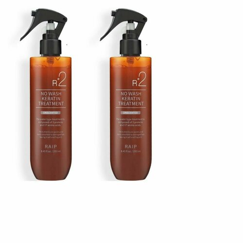 RAIP Несмываемый спрей для волос с кератином R2 No-Wash Keratin Treatment, 250 мл, 2 уп.
