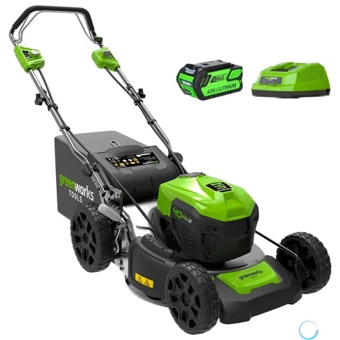 фото Greenworks 40В 46см Газонокосилка самоходная (без аккумуляторной батареи и зарядного устройства)} [2506807]