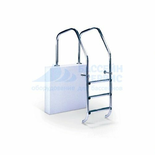 Лестница IML Overflow, 5 ступеней, широкий борт с креплением Luxe, AISI-316, цена - за 1 шт