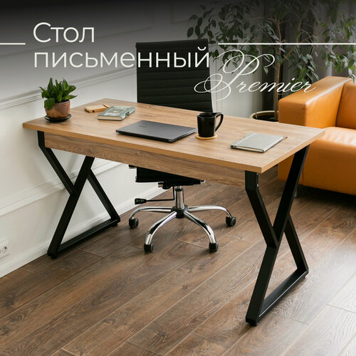 Изображение товара Стол письменный компьютерный Премьер Дуб Канзас. Письменный стол для школьника, офисный, рабочий стол, парта.