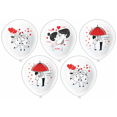 Шар ненадутый БК Шар 12  1ст  2цв  Романтика Вдвоём