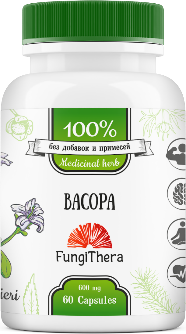 Бакопа Монье экстракт Bacopa 60 капсул FungiThera Ноотроп