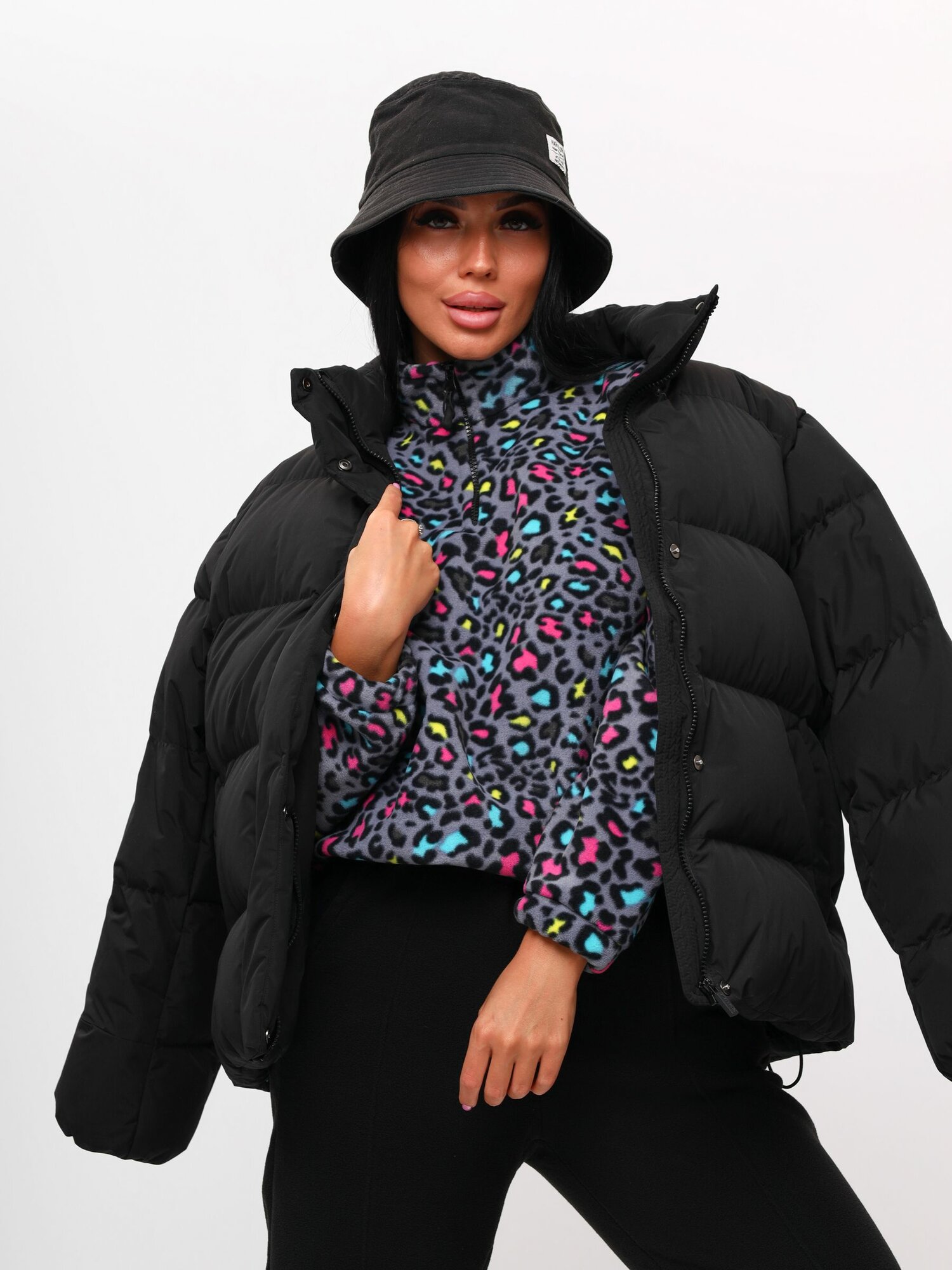 Костюм спортивный Nila, размер XL/2XL, черный/серый — фото 1