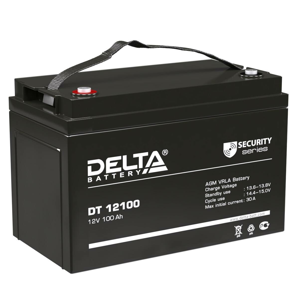 Аккумуляторная батарея Delta DT 12100 12В/100Ач, клемма Бол