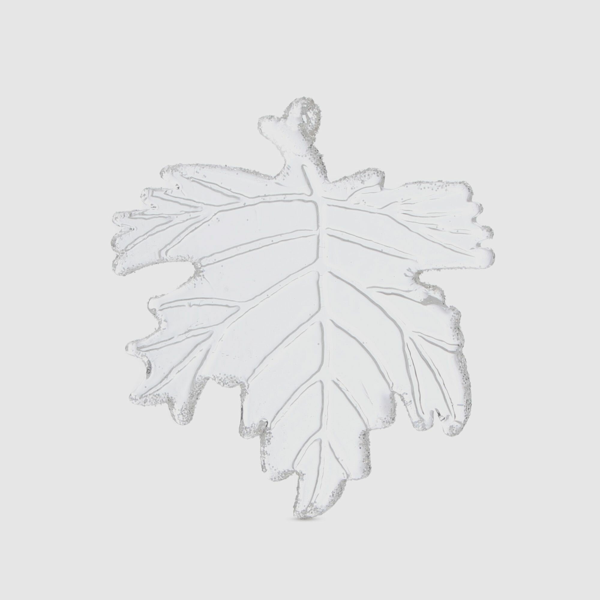 Елочные игрушки стекло Yancheng Shiny кленовый лист 10х06х10 см новогодний декор