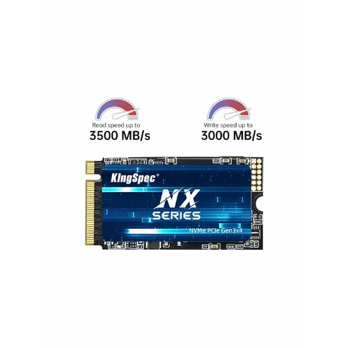 SSD KingSpec 256 ГБ M2 2242 NVMe PCIe 30x4 встроенный твердотельный накопитель M key 2349₽