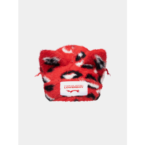 фото Шапка-бини charles jeffrey loverboy fluffy chunky ears для мужчин и женщин, размер onesize, красный