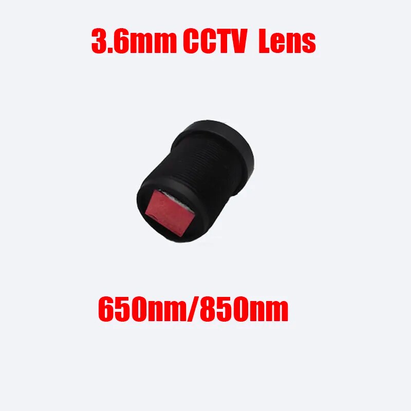 NOVOXY Объектив для камеры видеонаблюдения 3,6 мм с ИК-фильтром, 3.6mm 850nm filter