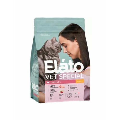 Elato Holistic Vet Special Urinary Диета корм сухой для кошек Курица 300г
