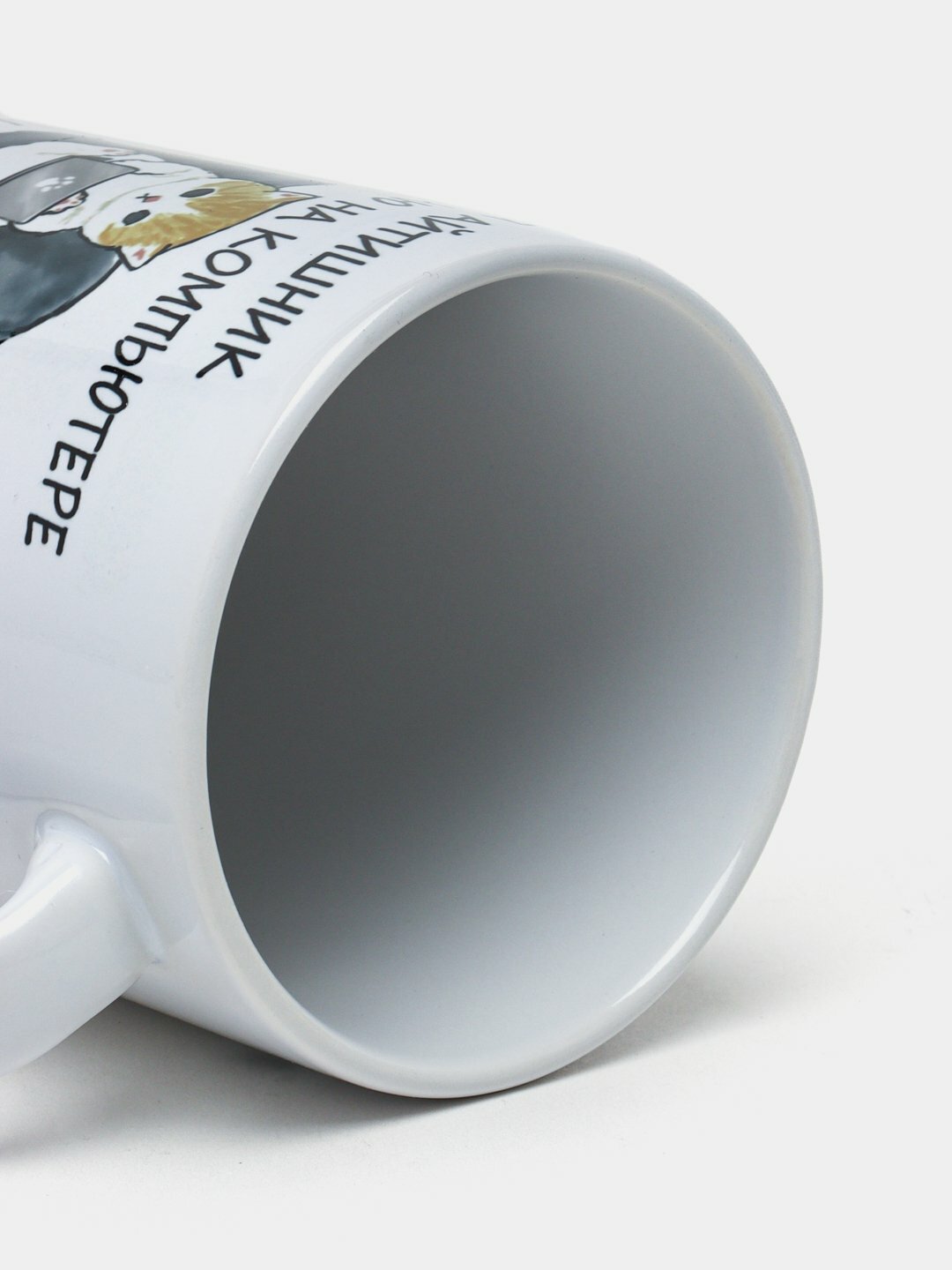 Кружка с котом в подарок папе, программисту, IT, кот акула, девушке — фото 1