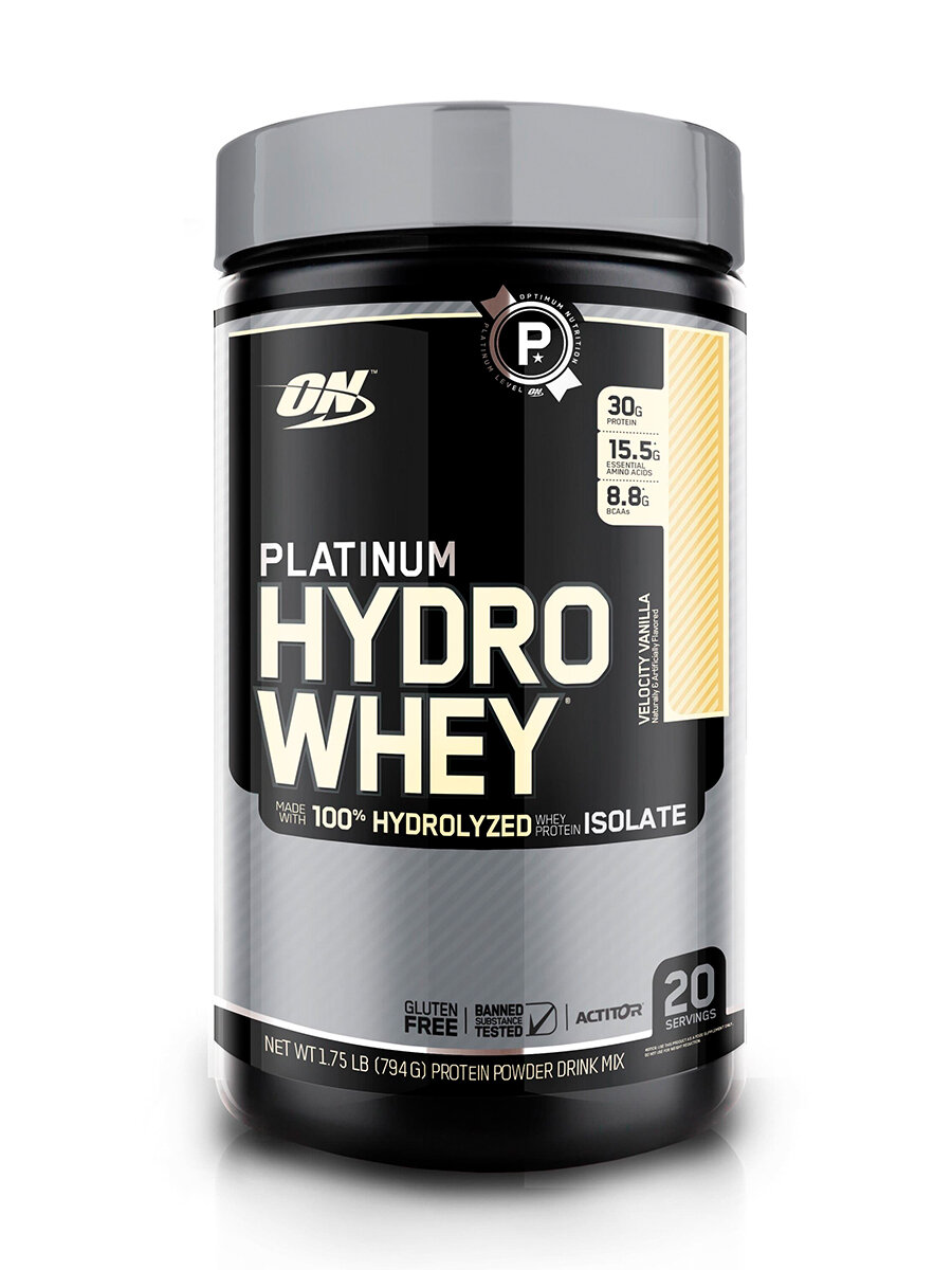 Протеин Optimum Nutrition Platinum Hydro Whey, 800 гр., ваниль