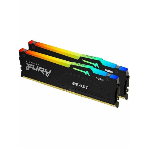 Оперативная память Kingston FURY Beast Black RGB KF552C40BBAK2-16 16 ГБ 5200MHz 7137₽