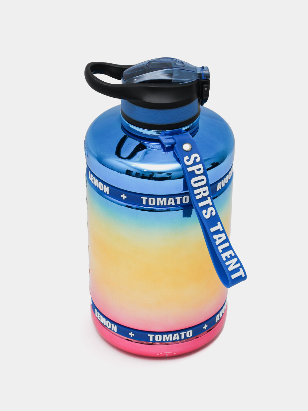 Шейкер-бутылка, для протеина и коктейлей, 2020ml, с трубочкой — фото 1