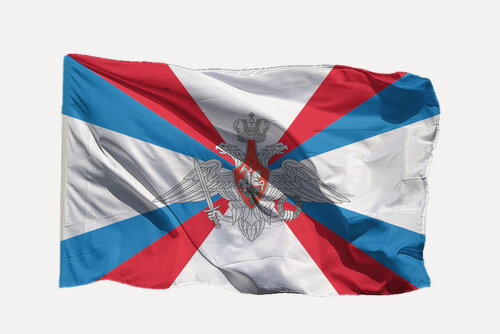 Изображение товара Флаг Министерства обороны Минобороны РФ на шёлке, 70х105 см для ручного древка