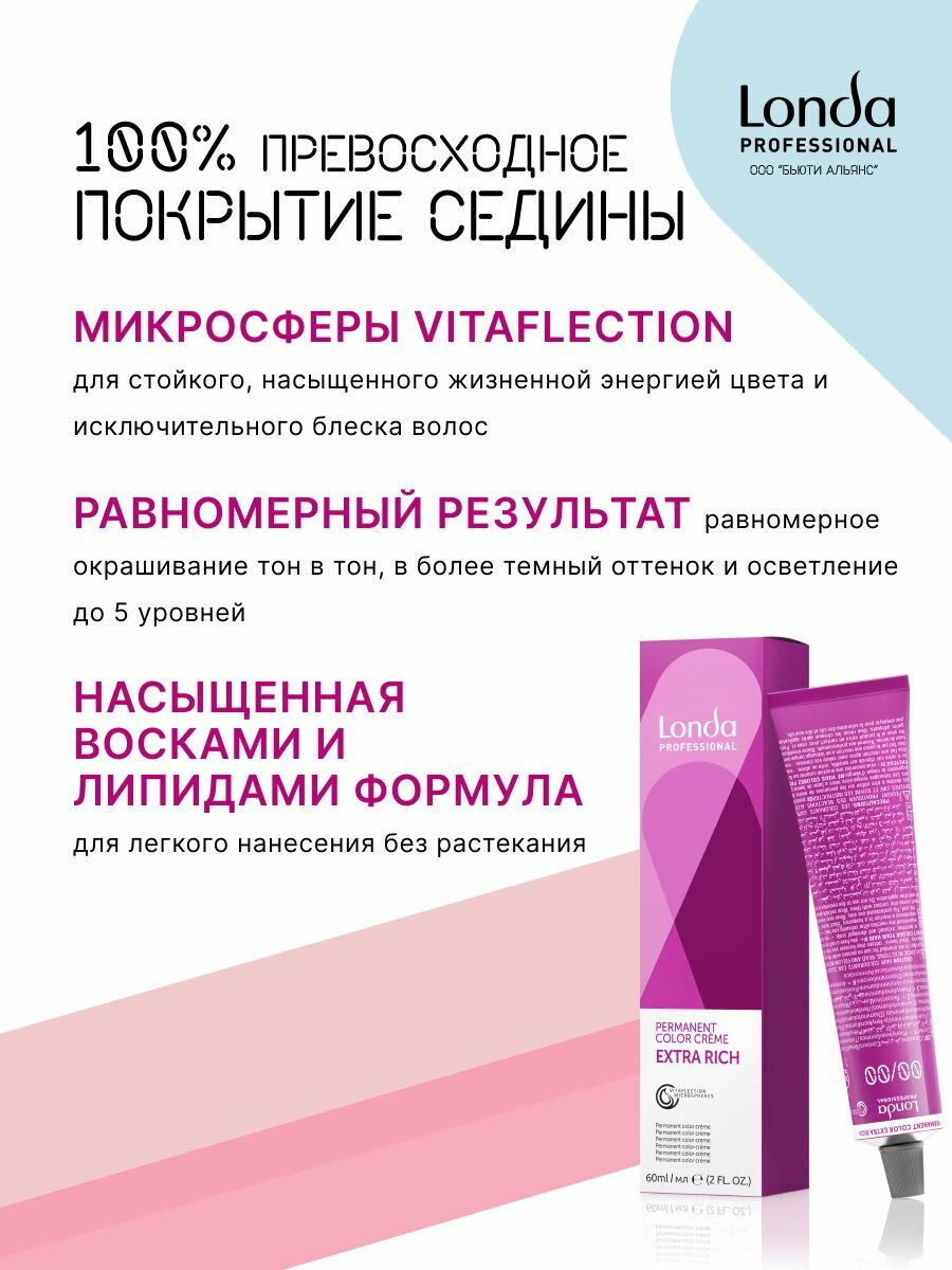 Изображение Стойкая крем-краска Londa Professional Permanent Color Creme 7/7, 60 мл