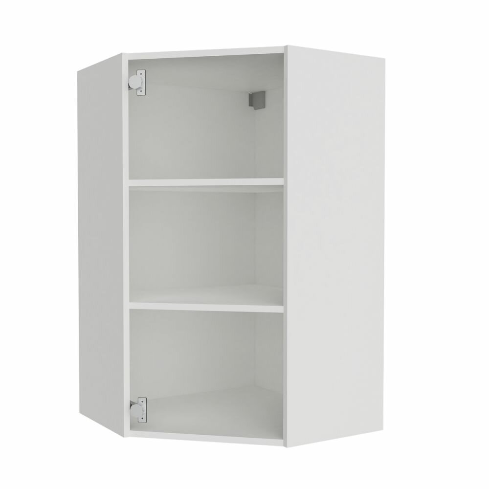 WC-960-600-600-1SX/DX, Каркас шкафа навесного углового Ш600мм, В960мм,1 дв, лев/прав (Л) Белый