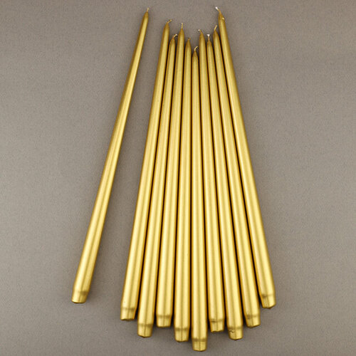 Высокая свеча 40 см Андреа Velvet золотая 1420₽